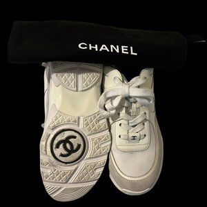 Size 35.5 White Chanel Sneakers